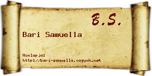 Bari Samuella névjegykártya